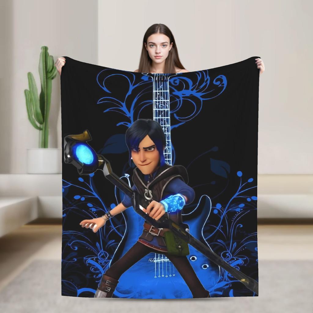 Trollhunters Tales Of Arcadia Blanket Warm Soft Novelty Plush Throw Blanket For Couch Chair Sofa Bed Travel Bedspread Bed Cover