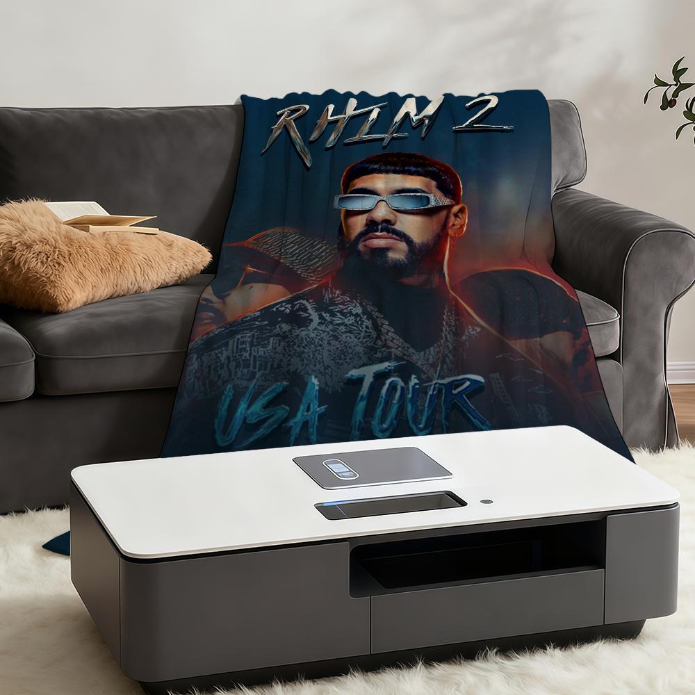 Плед-накидка с рэпером Anuel AA, суперуютный, плюшевый, для гостиной, дивана, детские подарки на день рождения