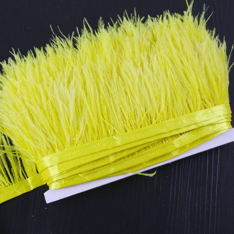 1M Отделка из страусиных перьев Высокое качество 8-10см Бахрома из перьев Лента для шитья платьев, одежды, украшений своими руками