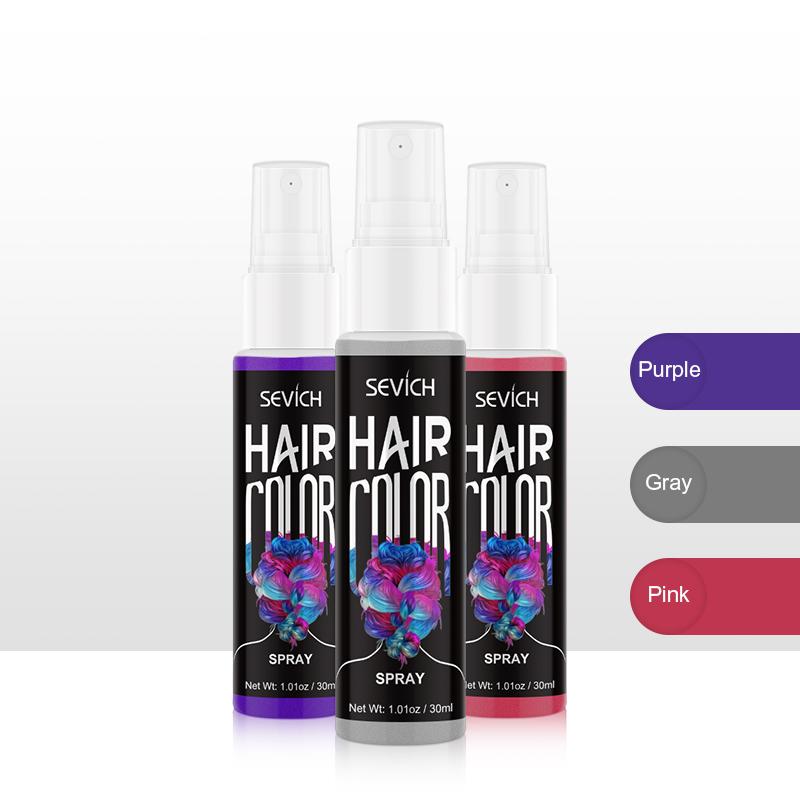 SEVICH 3 бутылки/компл. спрей для краски для волос, мгновенная краска для волос, средство для укладки волос, 30 мл, временная краска для волос, цвет, модный косметический макияж