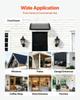 Awnings for Door Entrance, 24 x 24 in, Exterior Front Door Window Awnings with Drainage & ABS Bracket, Rain Snow Sun Protection, Overhang