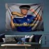 Mbappe Custom Your Name Wall Decor Tapestry Art For Pet Memorial Birthday Wedding Party Backdrop Family Gift