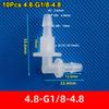 10Pcs M6-G1/2 To 2.4-11.1mm Pagoda Elbow Connector  for Aquarium Fish Tank Fittings