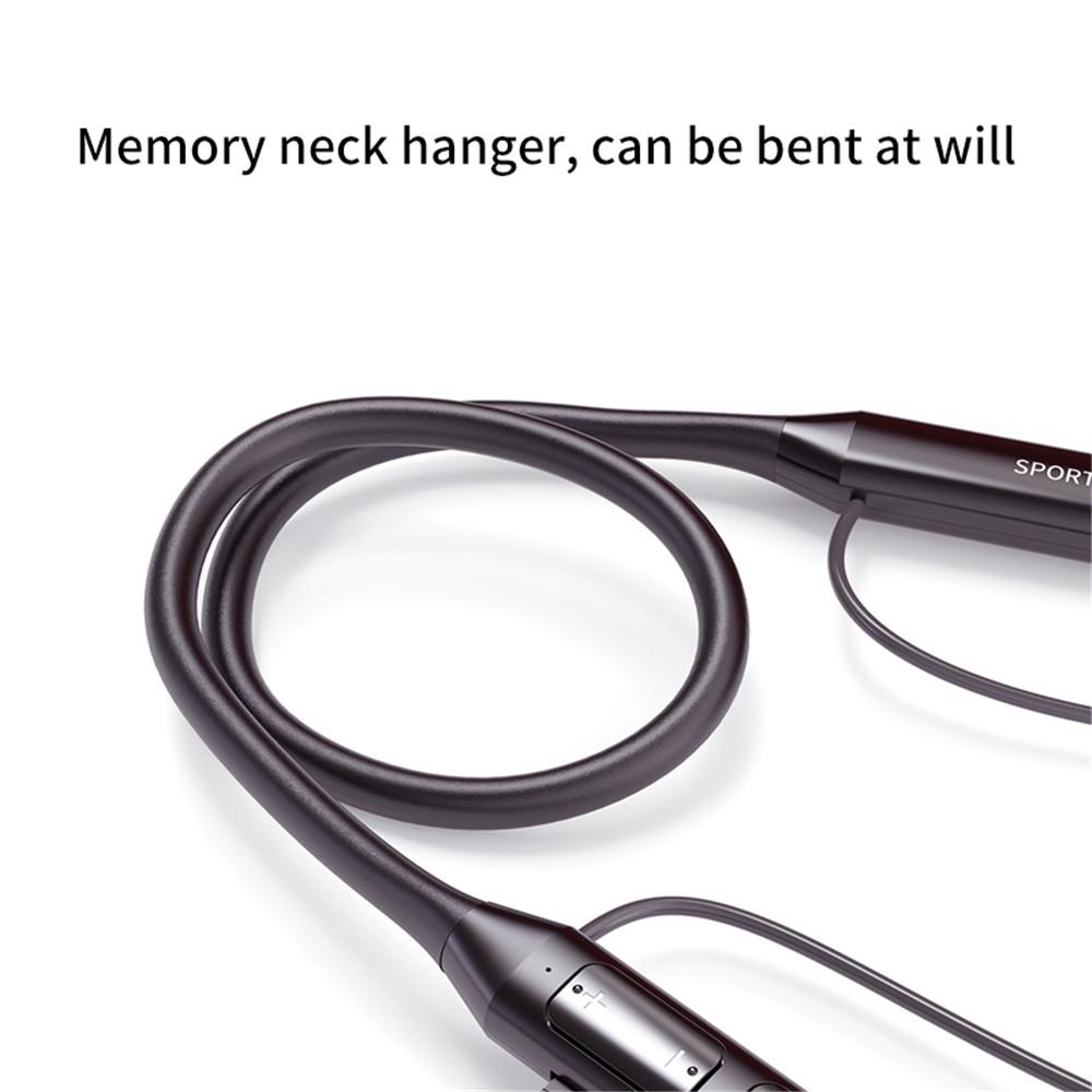 Беспроводные наушники Bluetooth 5.0 со светодиодным дисплеем питания гарнитуры с шейным ремешком Водонепроницаемые стереонаушники HiFi Спортивные наушники Поддержка TF-карты Режим FM-радио