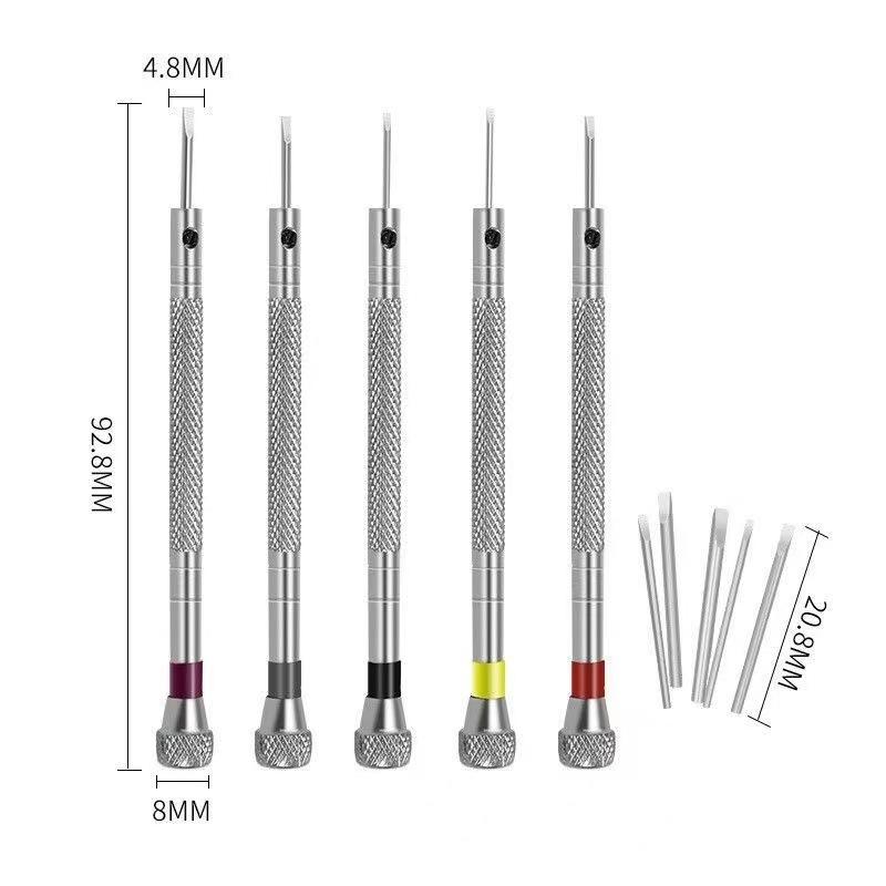 1/2/3/Set 0.8-1.6mm Steel Screwdriver For Watch Repairing Portable Watch Tools Band Removal With Mini Link Pins Watchmaker Tools