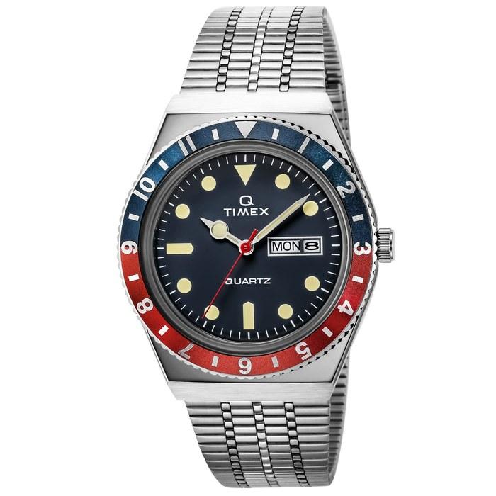TIMEX Men's Watch Q Blue x Red TW2T80700 Blue/Red