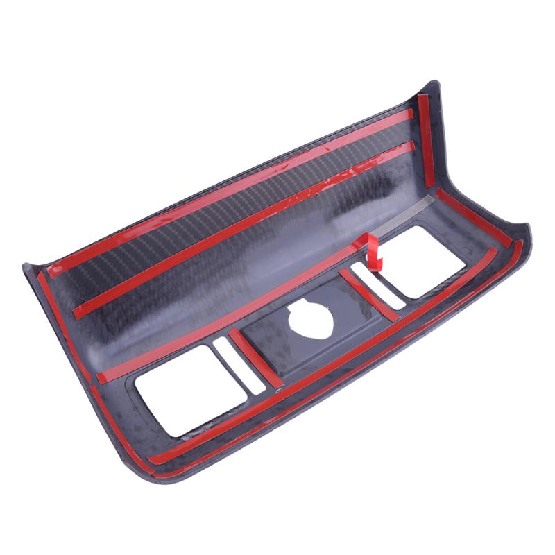 Black Carbon Fiber Style Inner Armrest Rear Air Vent Cover Trim Decorative Frame fit for Toyota Tundra 2007 2008 2009 2010-