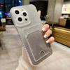 Подходит для чехла для мобильного телефона iPhone16, градиентный, с блестками, 13 Apple 14, защитный чехол 15 Promax, противоударный, с карманом для карт