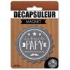 [A2225] - Humorous Magnetic Bottle Opener 'Papy' Gray (grandpa's Beer) - 80x15mm