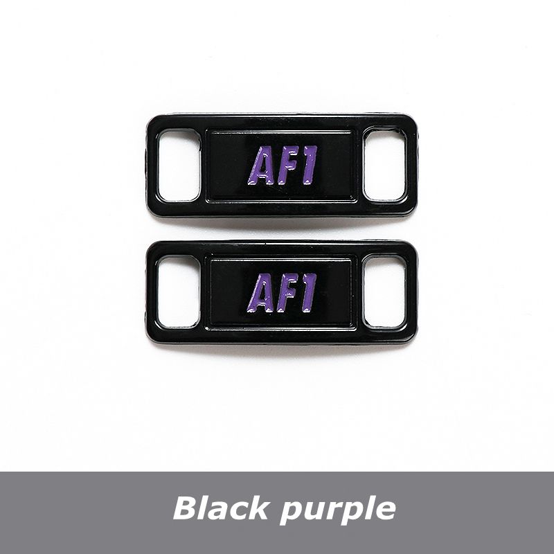 NO.8 2Pcs Metal Shoelaces Buckle AF1 Shoe Decoration Suitable for All Shoes Sneakers Shoes Accessories Flat Shoelace Buckle