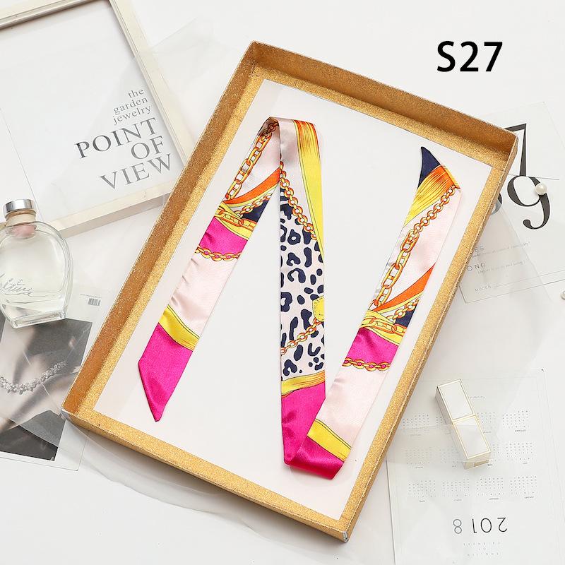 Solid Color Scarf, Women'S Slim And Long Scarf, Decorative Tie Bag, Ribbon, Versatile Headband, Bow Belt, Fashionable Scarf