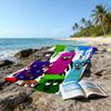 1pc 3D-Number-Blocks-Cartoon Beach Towel, Sports Cape, Beach and Seaside Swimming Pool Equipment, Fashion Pattern, Rectangular, Travel Essentials
