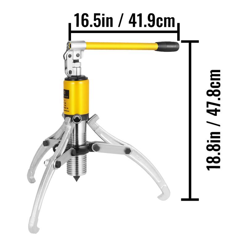 SucceBuy 15 Ton Hydraulic Gear Wheel Bearing Puller Separator Tool Two & Three Adjustable Jaws With Portable Box for Repair Shop