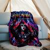 Custom Name Kiss Thunder Rock. Flannel Fleece Blanket Cozy Warm Throw Blanket For Couch Bed Travel All Season Use