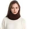 Solid Cashmere Plush Warm Winter Ring Scarf Women Men Knitted Full Face Mask Snood Neck Scarves Bufanda Thick Muffler  New