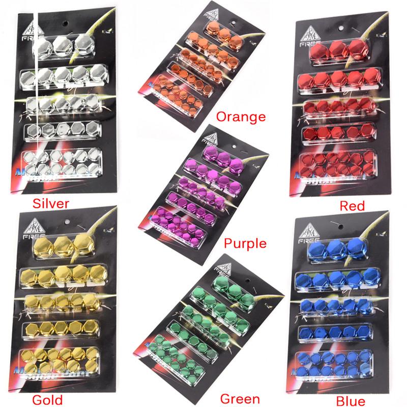 30Pcs Motorcycle Screw Nut Bolt Cover Motorcycle Ornament