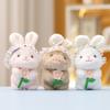 Cute Rabbit Hanging Decoration Soft Plush Bunny Toy With Colorful Floral Design