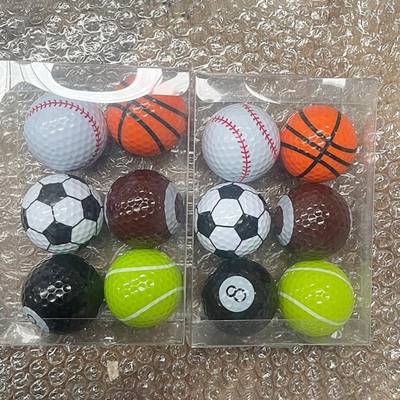 6 шт. мячи для гольфа Novel Double Ball мяч для гольфа футбольный баскетбольный мяч настольный теннис бейсбол 6 шт. принадлежности для гольфа