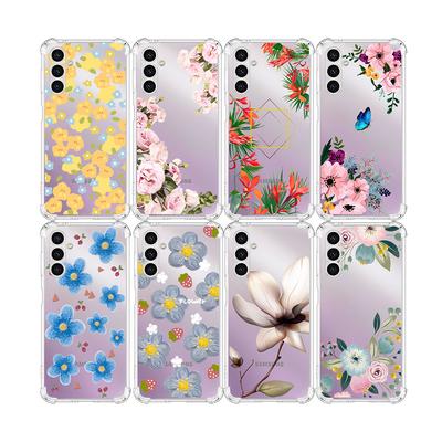 Чехол для Samsung Galaxy S24 Ultra Подушка безопасности ТПУ Расписной Бабочки Цветы - Идеальная посадка