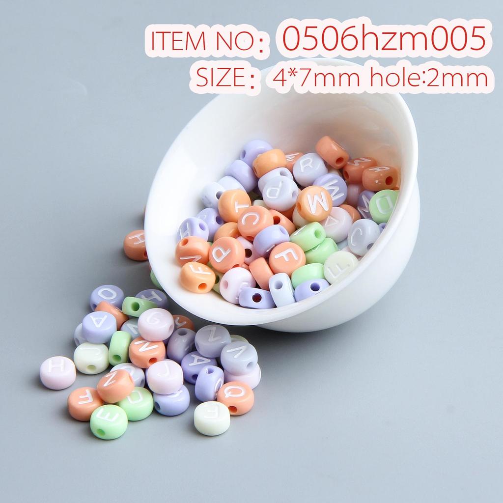 10g Pack of Flat Acrylic Alphabet Beads for DIY Children's Beading and Jewelry Keychain Accessories