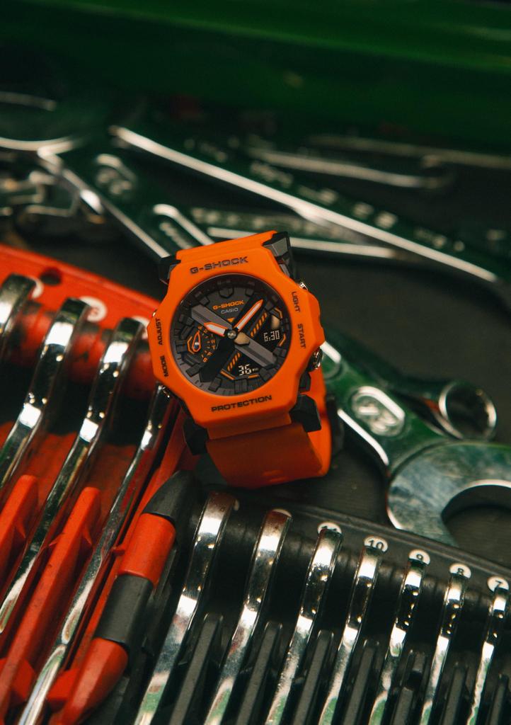 Часы Casio G-Shock, GA-2300FL-4AJF, Мужские, Оранжевые, Изготовлены из биомассового пластика, Аутентичный японский продукт