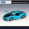 AABH1 Welly 1:24 Porsche 911 Carrera 4S Alloy Sports Car Model Diecast Metal Toy Vehicles Car Model High Simulation Childrens Toy Gift