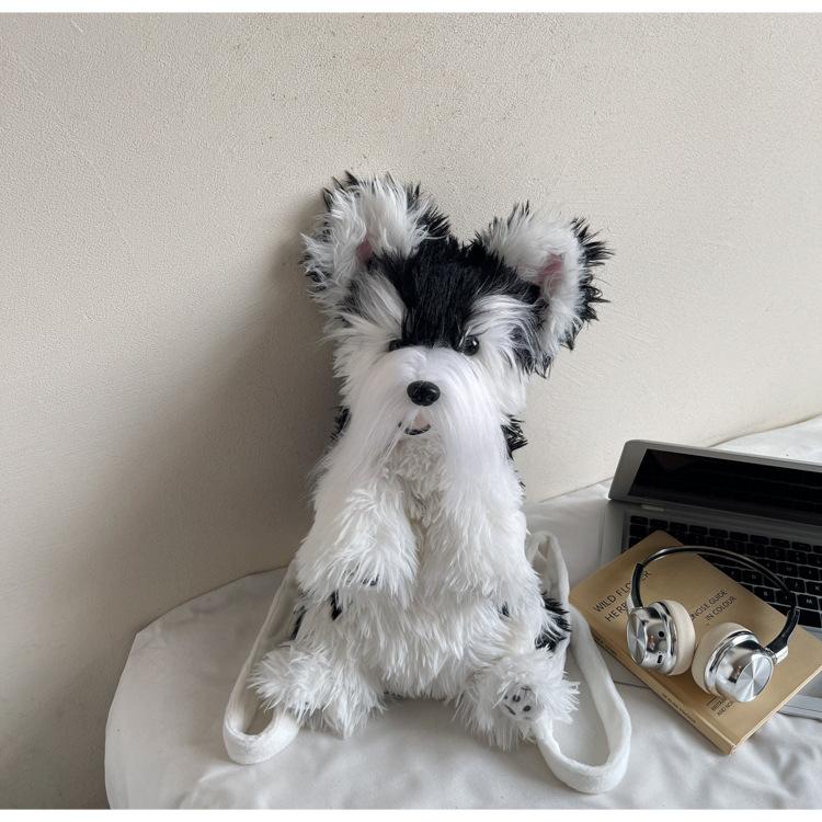 Cute plush doll doll bag women's bag 2025 new foreign style large capacity backpack girl cartoon backpack