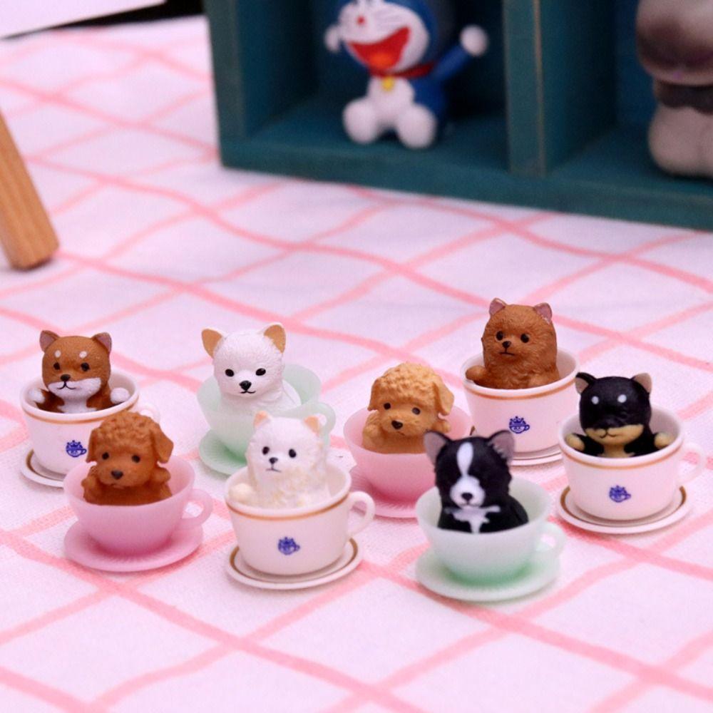 Gashapon Toys Dog Cat Figurines Puppy Kitten Miniature Dog Ornaments Home Decoration