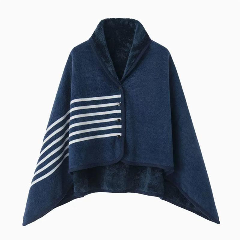 Women's Scarf Winter Japanese Korean Style Minimalist Plaid Shawl Winter Scarves Woman Portable Warm Air Conditioning Blanket