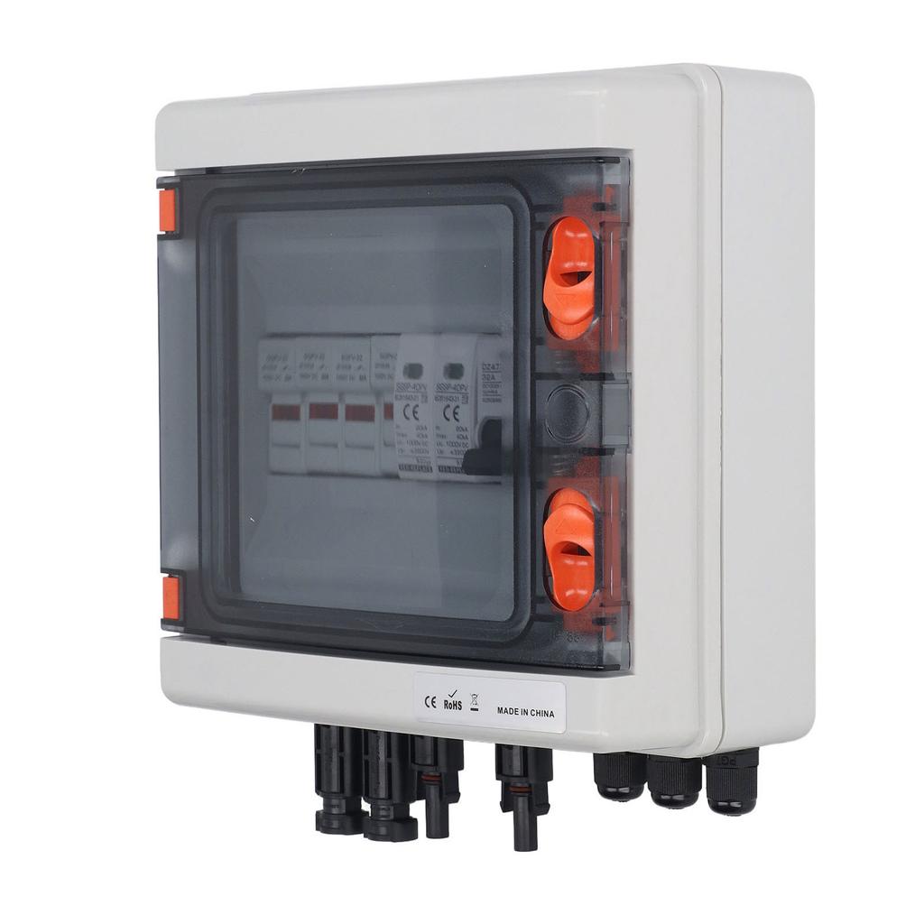 4-рядный 15A солнечный PV распределительный щиток с предохранителем 2 в 2 выхода молниезащита PV распределительный щит DC1