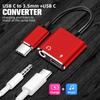 Earphone Jack Usb C Audio Cable Adapter Earphone Adapter Type C To 3.5 Mm Type-C Audio Splitter