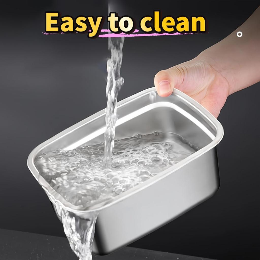 Коробка для бенто из нержавеющей стали, герметичная, для хранения в холодильнике и морозильной камере, кухонные аксессуары