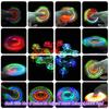 FIGROL LED Finger Spin Widget Focus Toy LED Hand Spinner Stress Relief Kill Time Brain Tray Ball Beard Green Spinner,