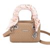 New Diamond Embroidery Thread New Trendy Fashion Shoulder Messenger Bag Portable Silk Scarf Princess Diana Bag
