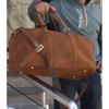 Personalized Cowhide Leather Duffel Bag: Weekender Travel Bag