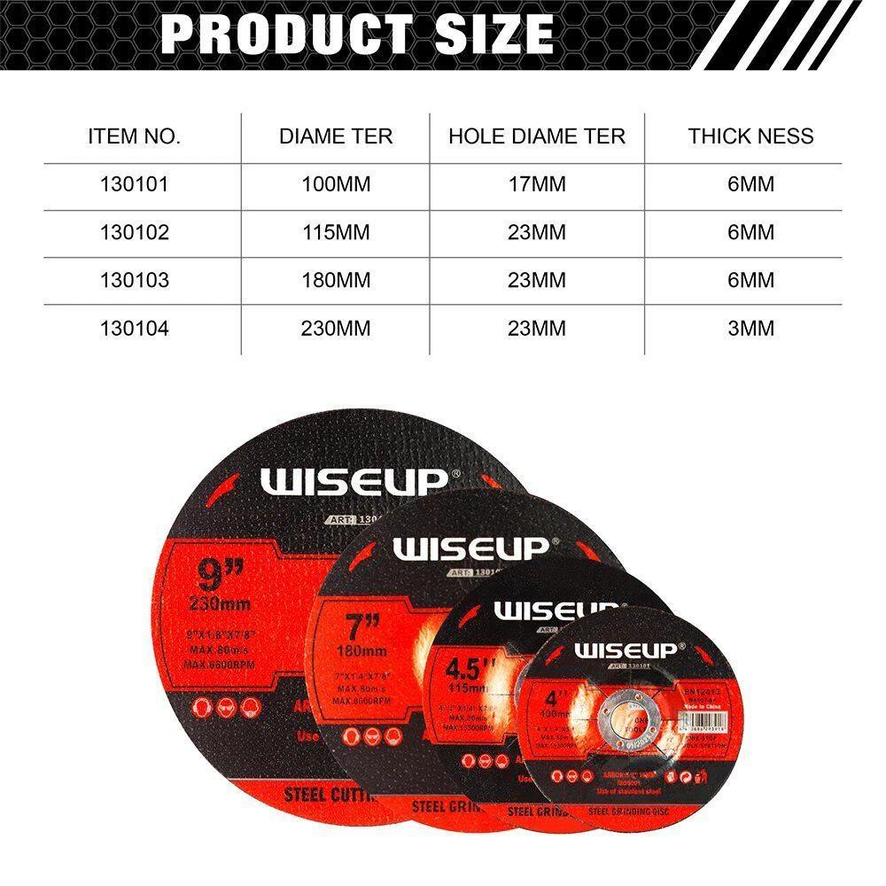WISEUP 100 мм/115 мм/180 мм/230 мм шлифовальный круг аксессуары Dremel отрезные круги лепестковые шлифовальные круги для угловой шлифовальной машины