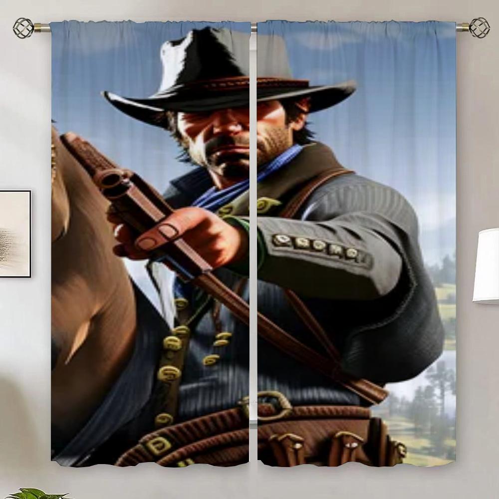 Red Dead Redemption Спальня Плотные Шторы для Гостиной Шифоновые Подхваты Для Штор Для Дома и Украшения Разделительные Тени