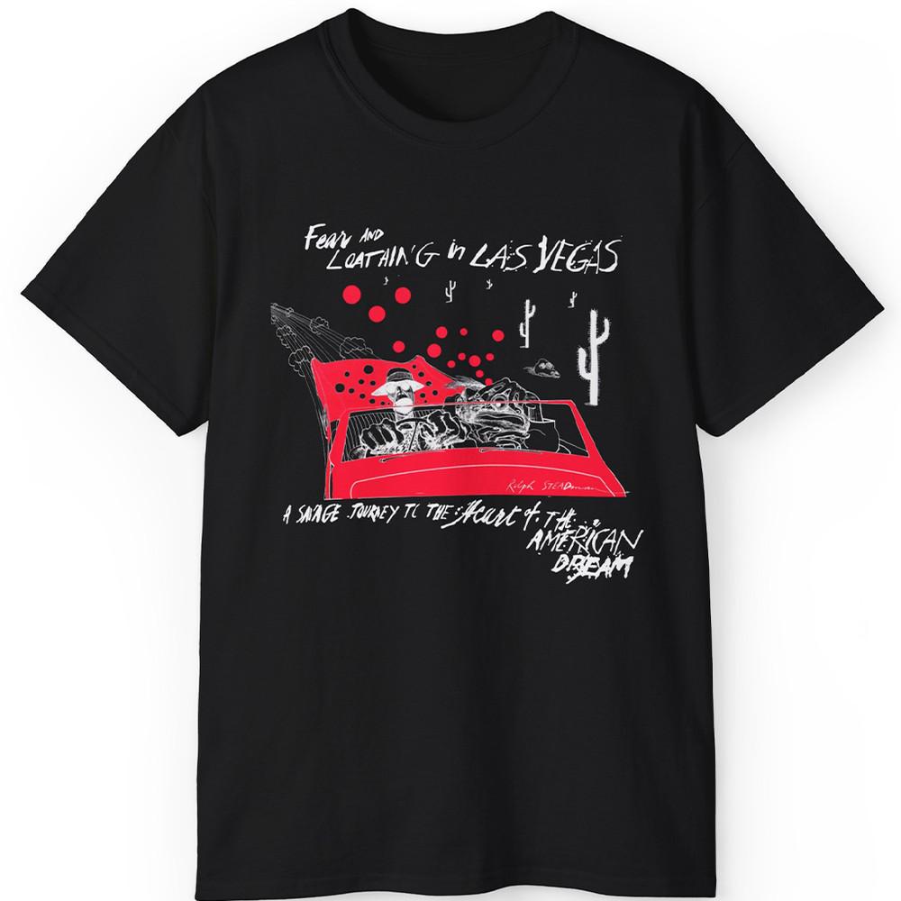 Редкая футболка Ralph Steadman Fear And Loathing Топы Футболка S-4XL ЧЕРНАЯ Все размеры