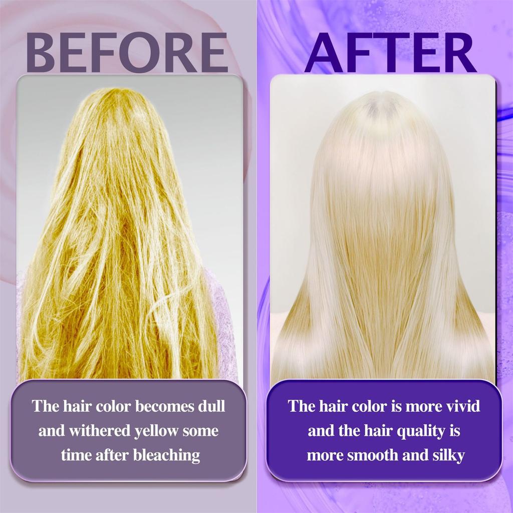 Фиолетовый шампунь Питательный смягчающий уход для волос Глубокоочищающий шампунь для обесцвеченных волос