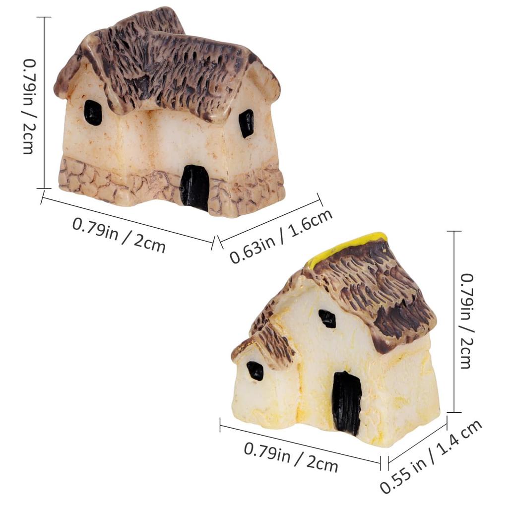 Iplusmile 8 штук Миниатюрные домики, Миниатюрные сады, Декор для микро-миниатюрного ландшафта, Миниатюрные виллы, Террариумы, Домики для миниатюрной деревни, Сделай сам