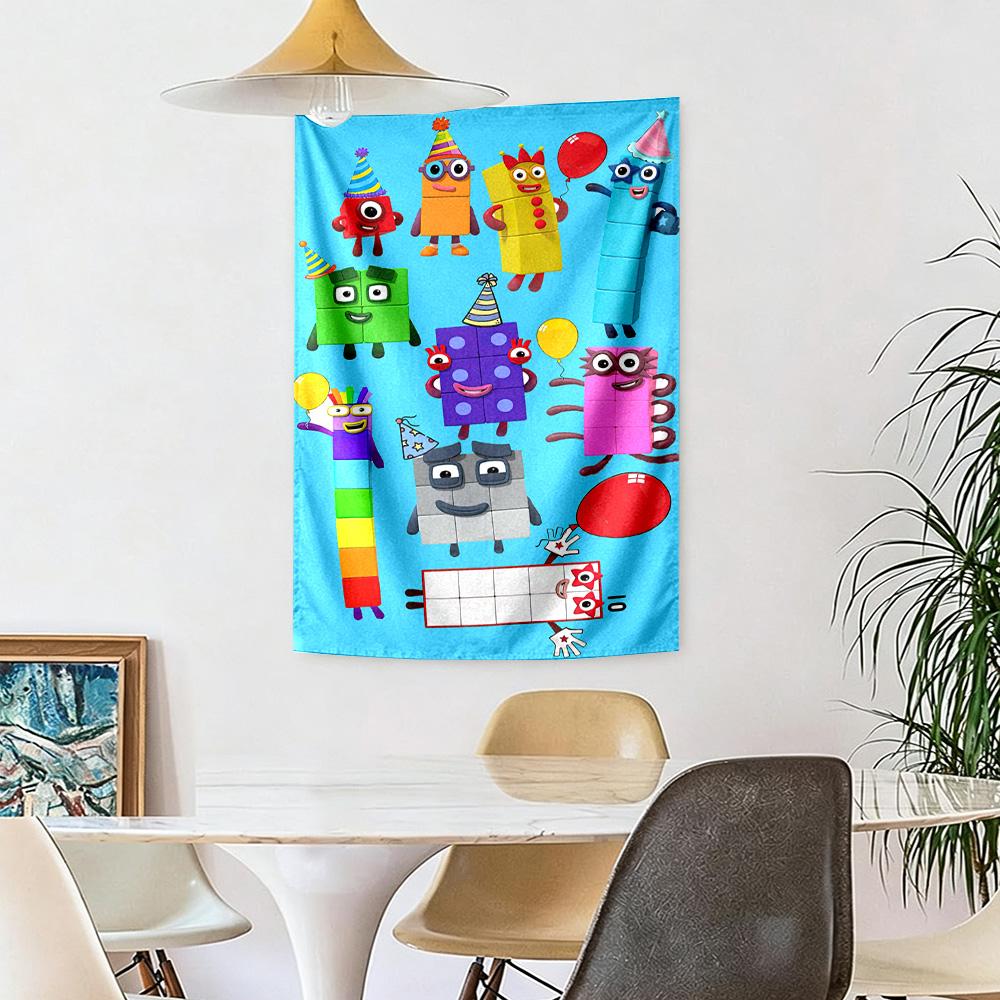 Numberblocks Wall Decor Tapestry Art For Pet Memorial Birthdaywedding Party Backdrop Family Gift