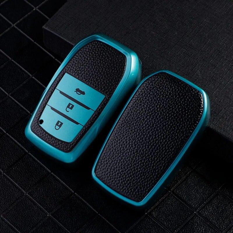 Для Toyota Corolla Chr Aygo Rav4 для Hilux Camry 70 40 Land Cruiser 200 Crown TPU Leahter автомобильный чехол для смарт-ключа в виде ракушки Keychai