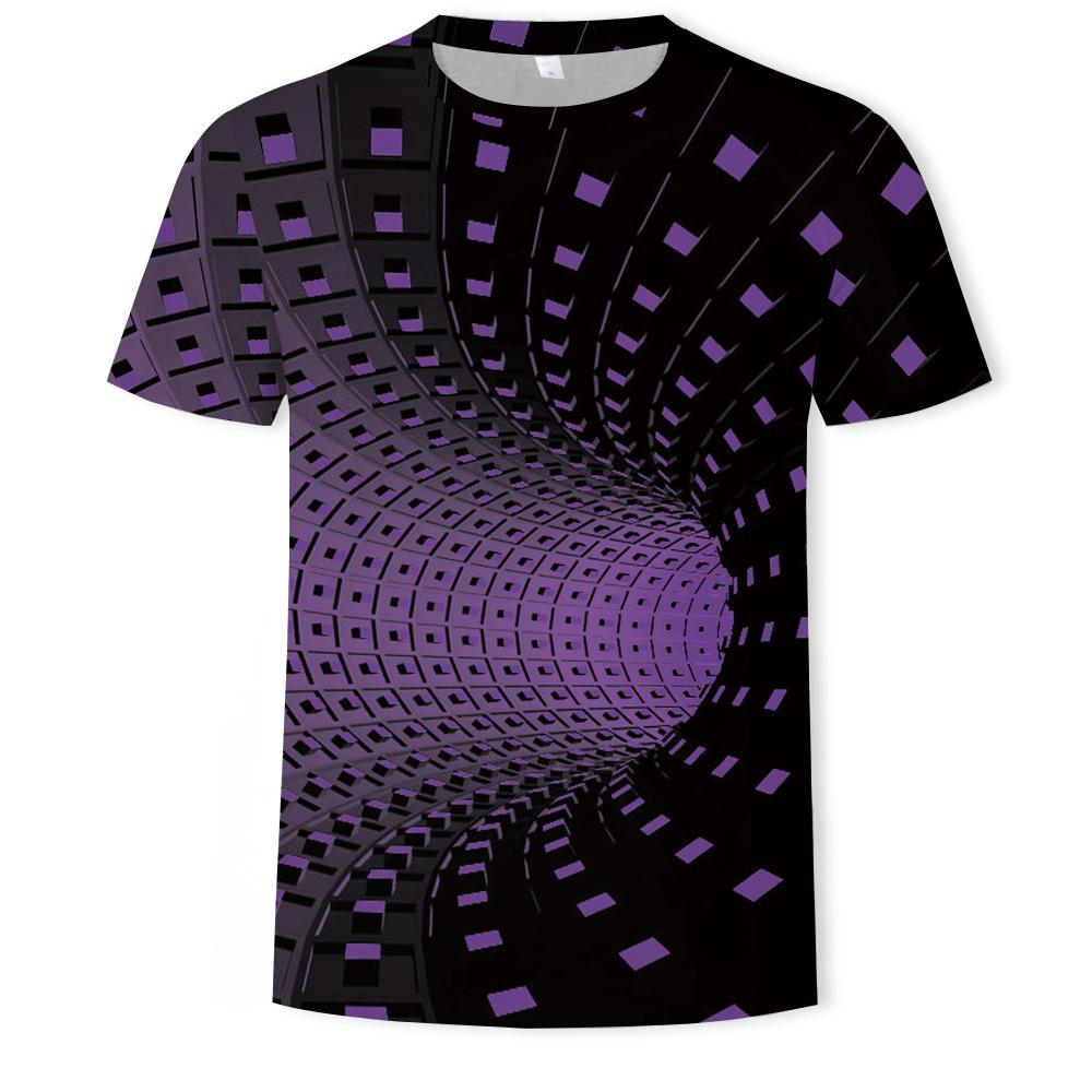 Fashion Men's T-shirts With Abstract Three-dimensional Graphic T Shirts Summer Casual Breathable T-shirts with Short Sleeves Top