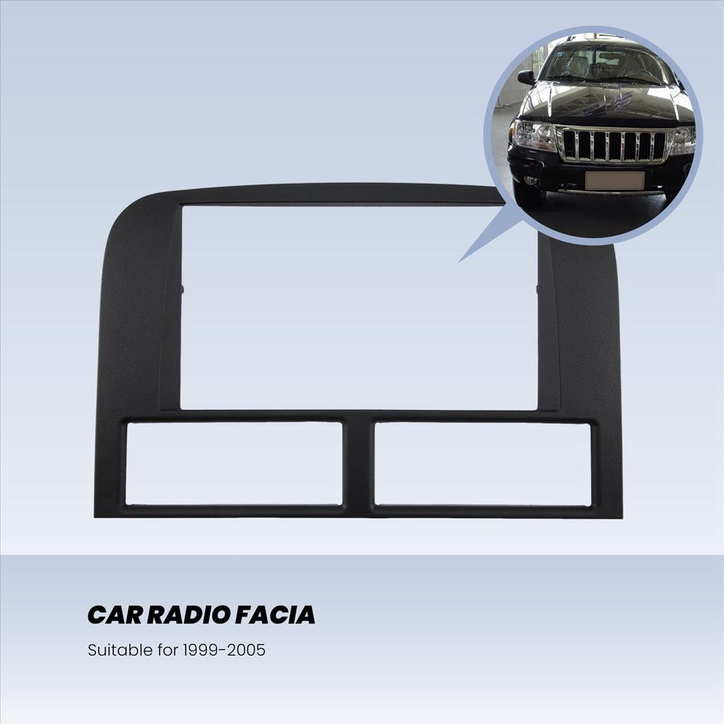 Car Radio Fascia for Jeep Grand Cherokee 1999-2005 Panel Dash Kit Trim Fascia Plate Stereo Console Cover Bezel Adapter