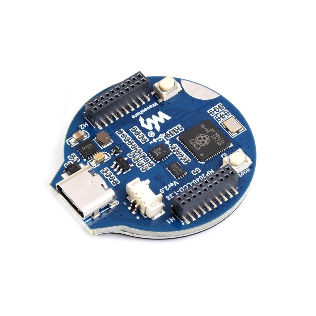 MicroSnow RP2040 Dev Board with 1.28" Round LCD & Sensors for MicroPython