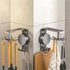 Non Punching Kitchen Hook Wall Mounted Spatula Storage Rack Universal Utensil Hanger  Home