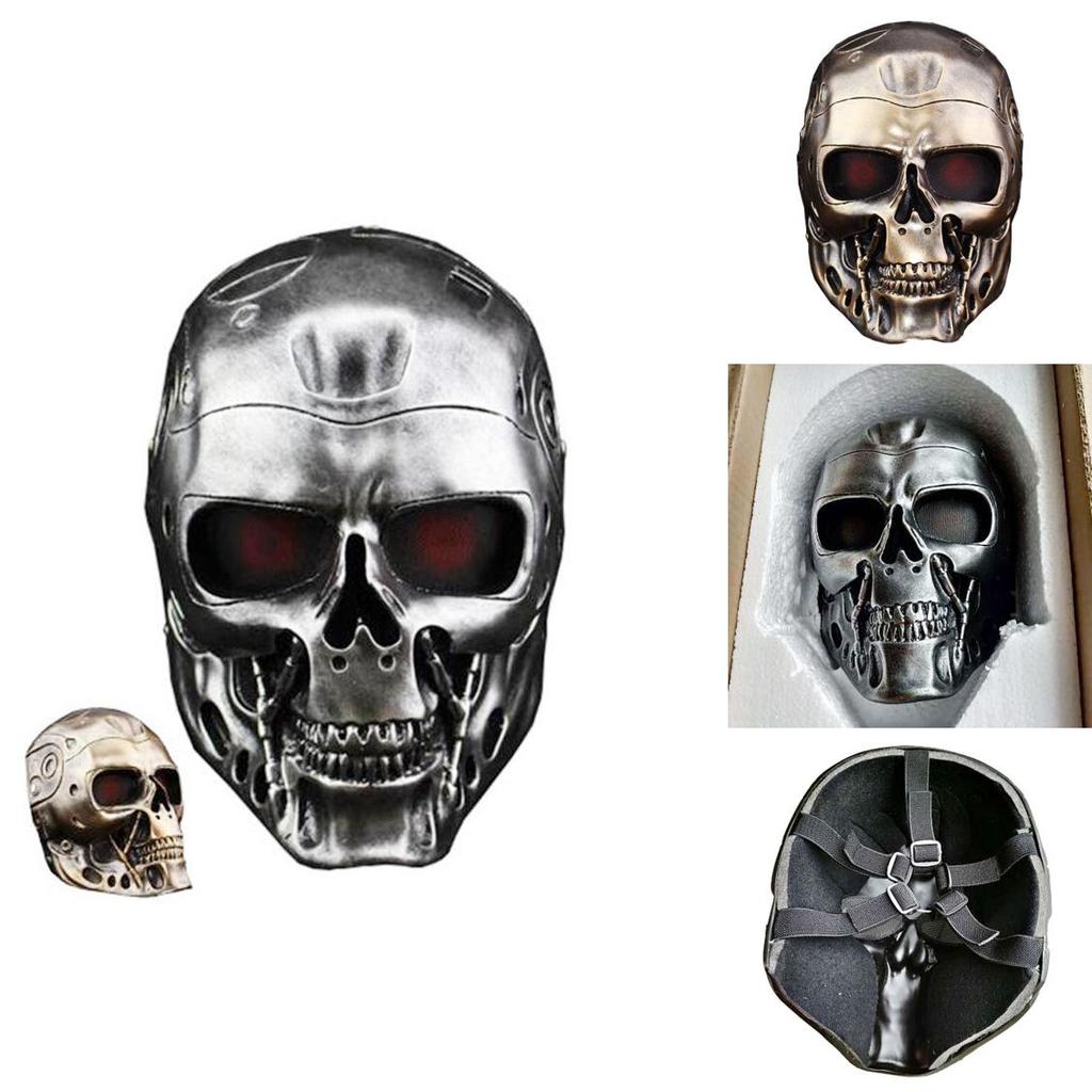 Halloween Terminator Mask Full Face Resin Costume Mask For Parties And Role Play