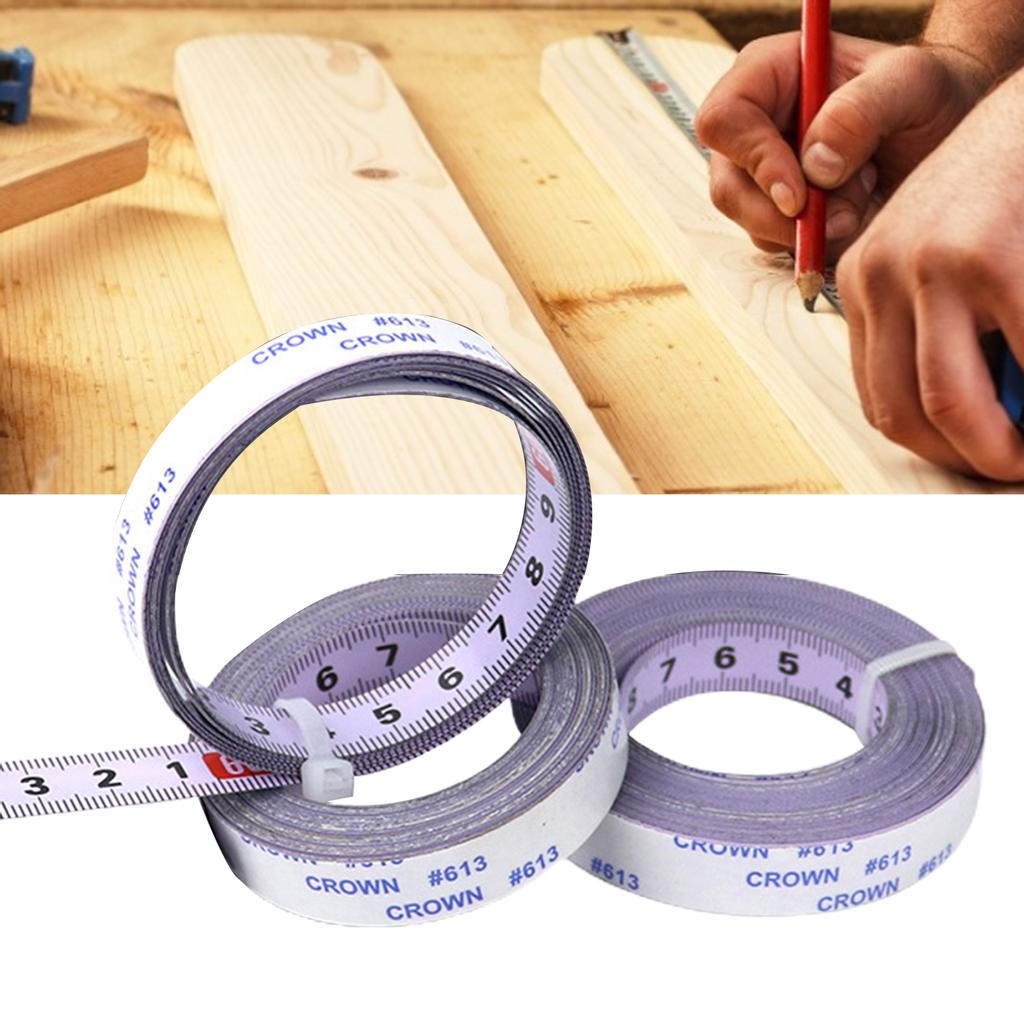 1/2/3/4/5/6 м центрированная измерительная линейка самоклеящаяся метрическая рулетка из нержавеющей стали для деревообработки
