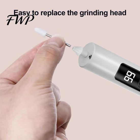 Rechargeable Nail Polishing Tool Cordless Electric Drill, 3-Speed Manicure File with LED Light, Pedicure USB for Shaping, Buffing, Cuticle Care