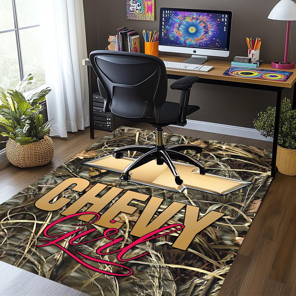 Chevrolet Printed Carpet, Rug for Office Chair Living Room Bedroom Kitchen Room Decor Gifts.